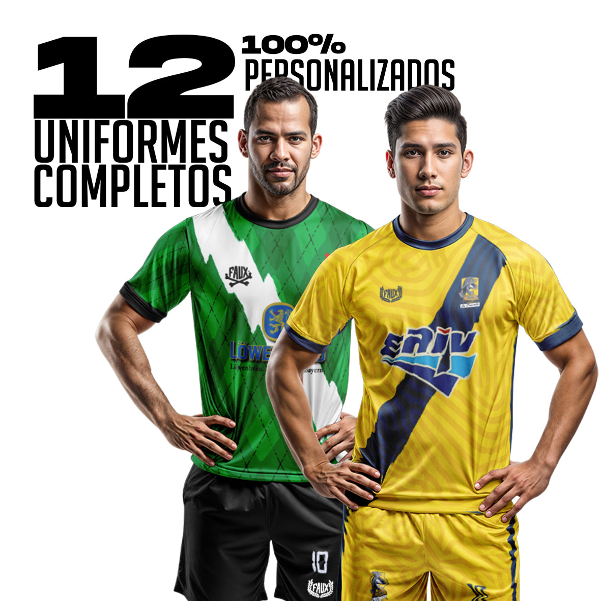12 Kits, Jersey, Short y Calcetas (11 Jugador + 1 Portero)