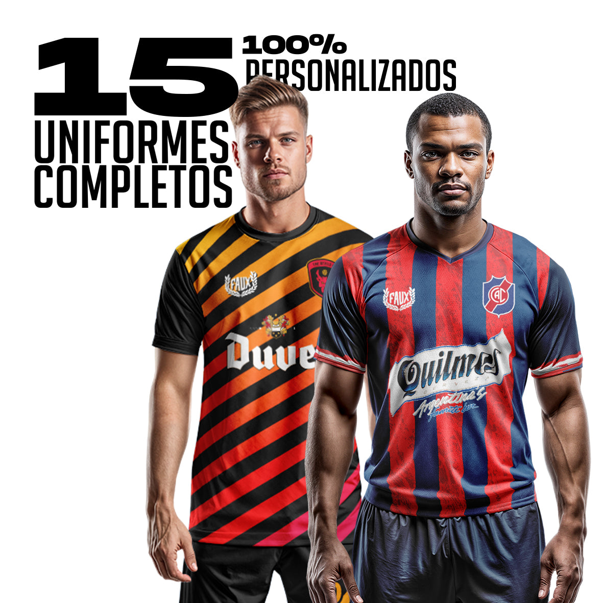 15 Kits Jersey, Short y Calcetas (14 Jugador mas 1 Portero)
