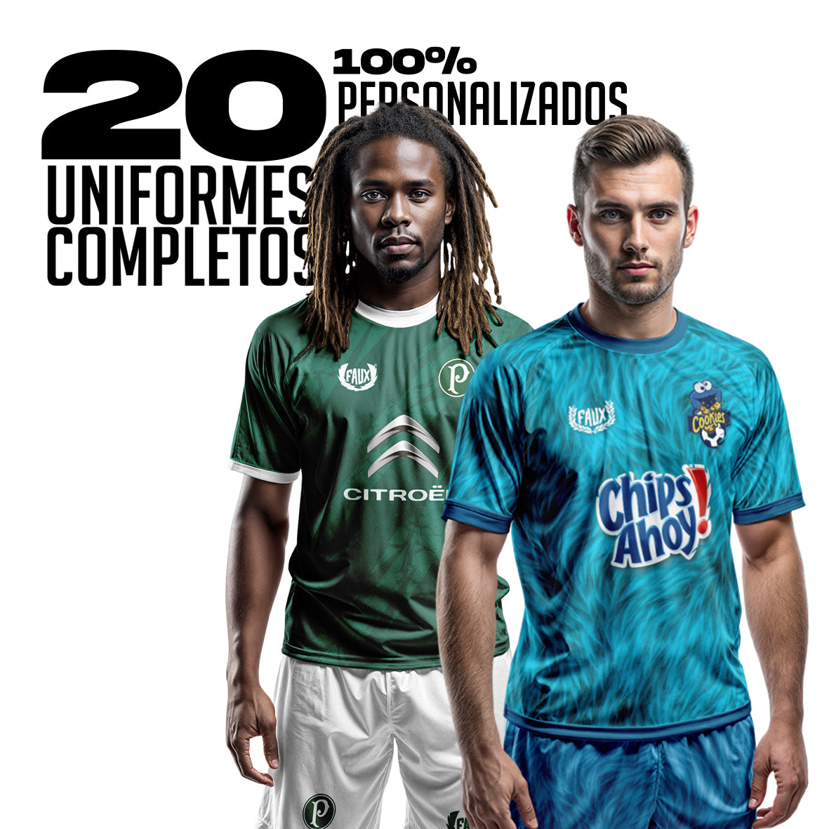 20 Kits Jersey, Short y Calcetas (18 Jugador mas 2 Portero)