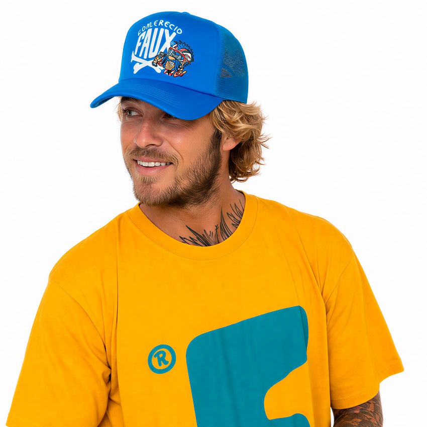 Trucker Hat Bones Azul Claro
