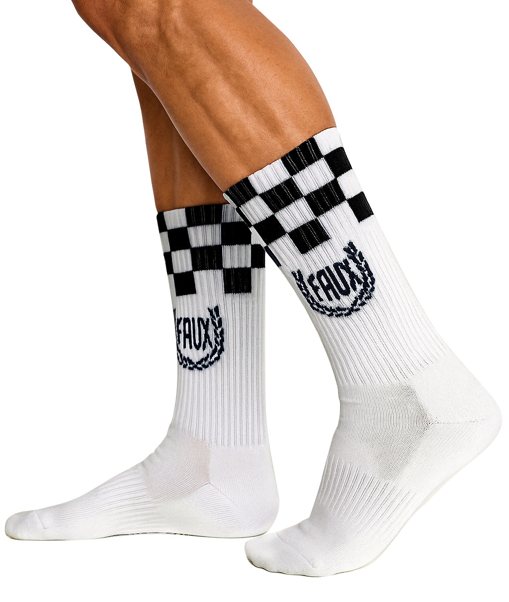 Calcetas Checkers Blancas