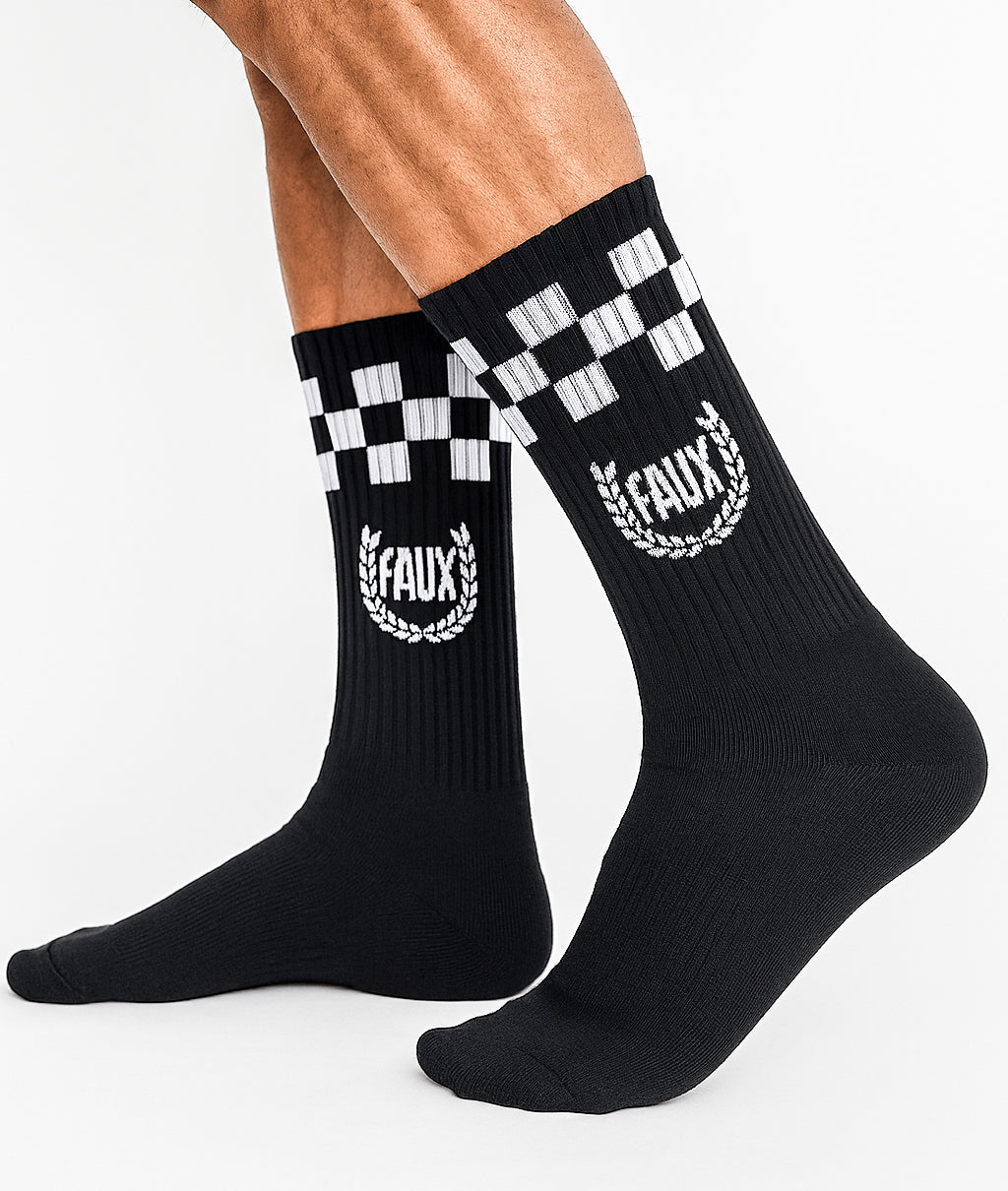 Calcetas Checkers Negras