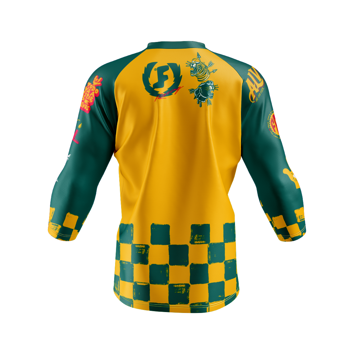 Checkers Enduro Yellow Green Jersey