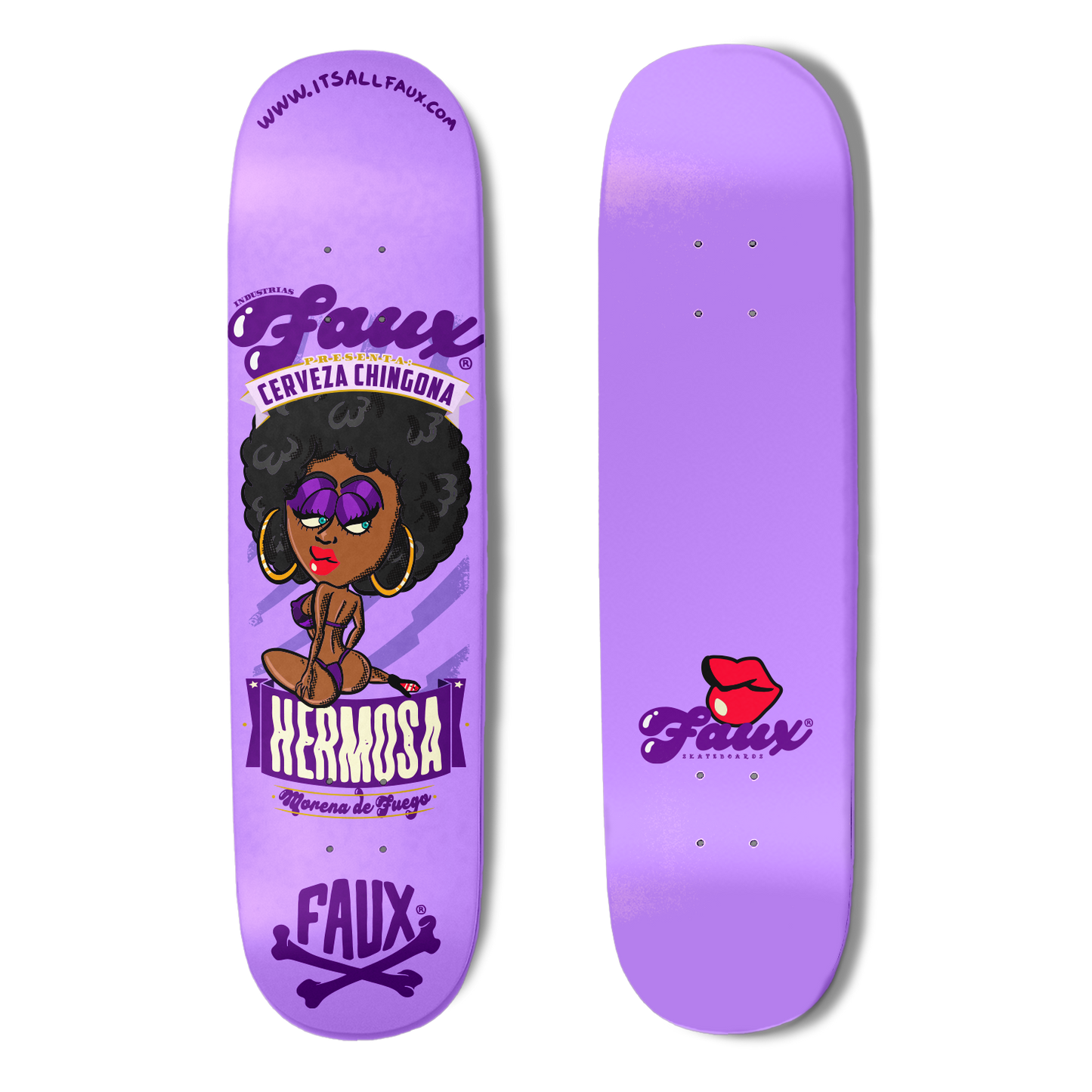 Fire Brunette Skateboard Deck