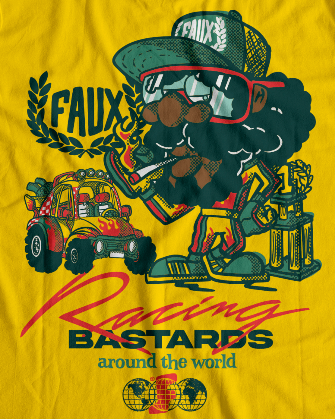 Racing Bastards Petrol T-Shirt