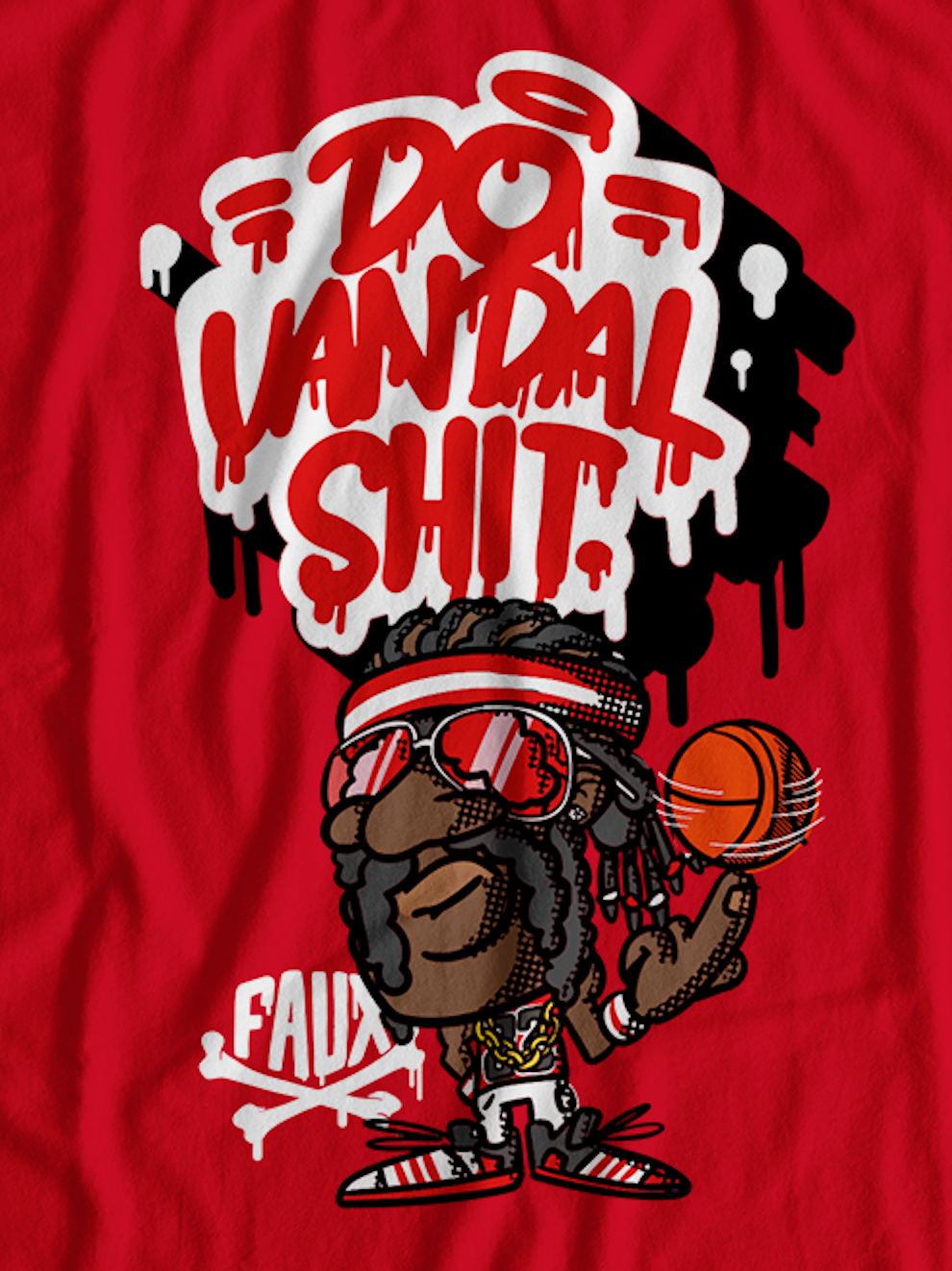 Do Vandal Shit Basketball T-Shirt