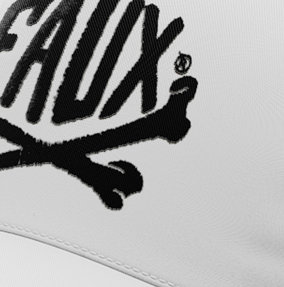 Trucker Hat FAUX Bones Logo Blanca