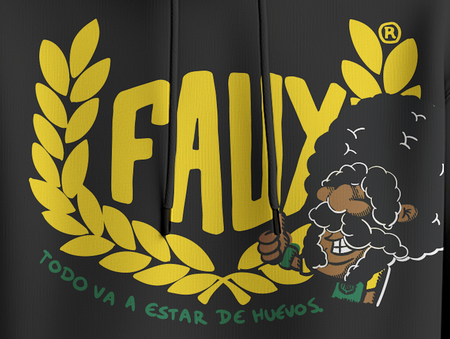 Petrol Faux Logo Hoodie