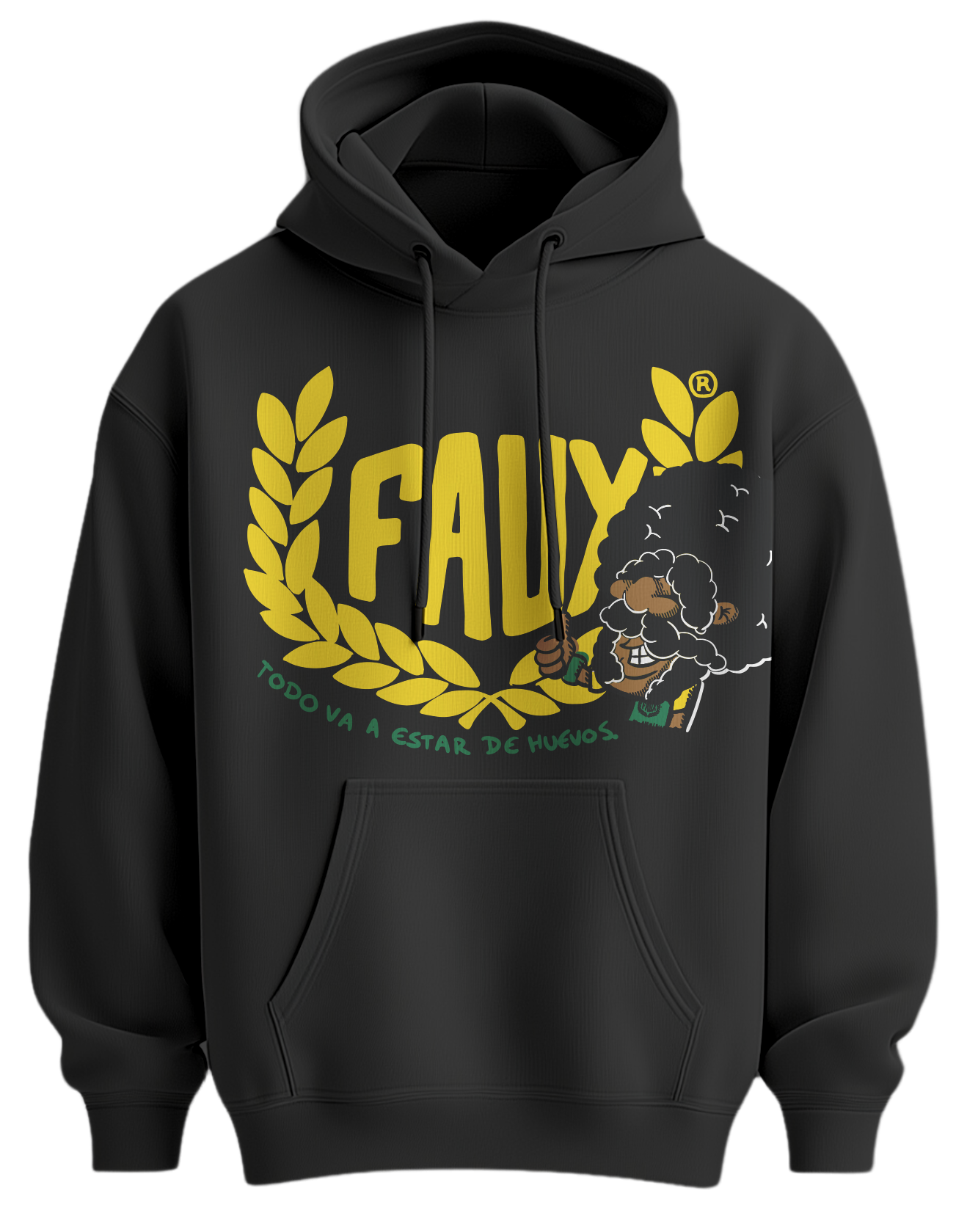Petrol Faux Logo Hoodie