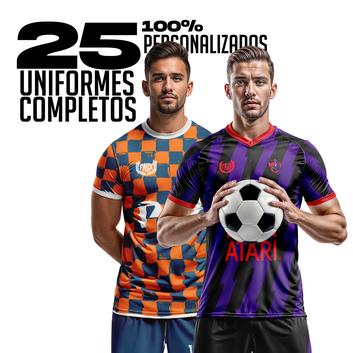 25 Kit Jersey, Short y Calcetas (23 Jugador mas 2 Portero)