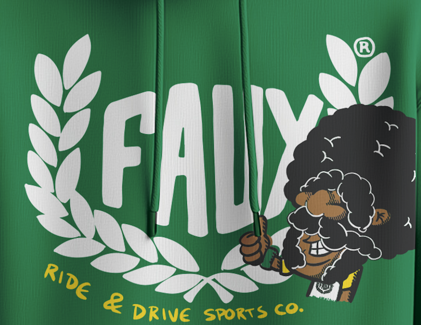 Petrol Faux Logo Hoodie