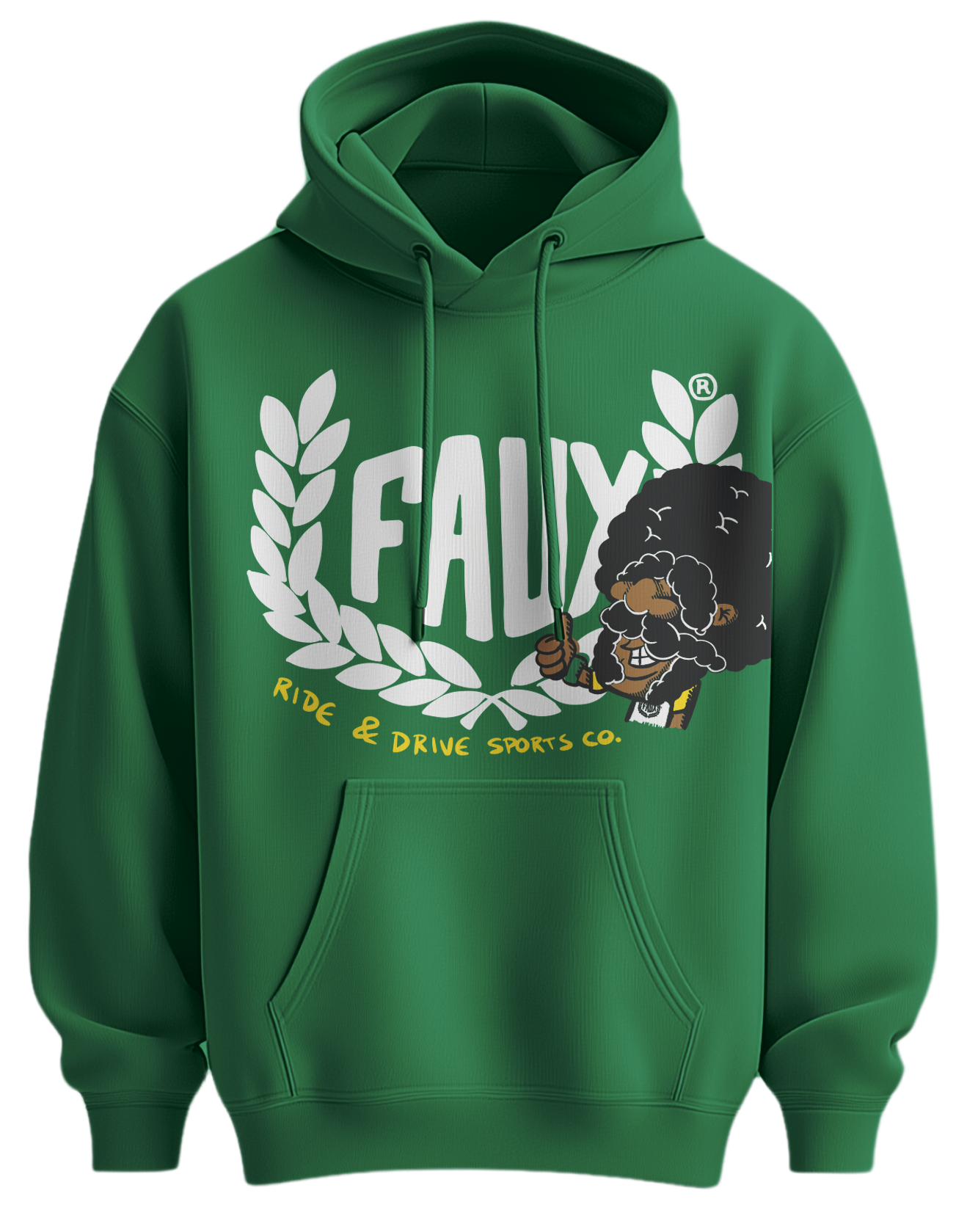 Petrol Faux Logo Hoodie