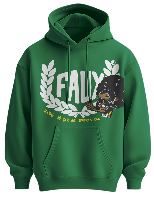 Petrol Faux Logo Hoodie