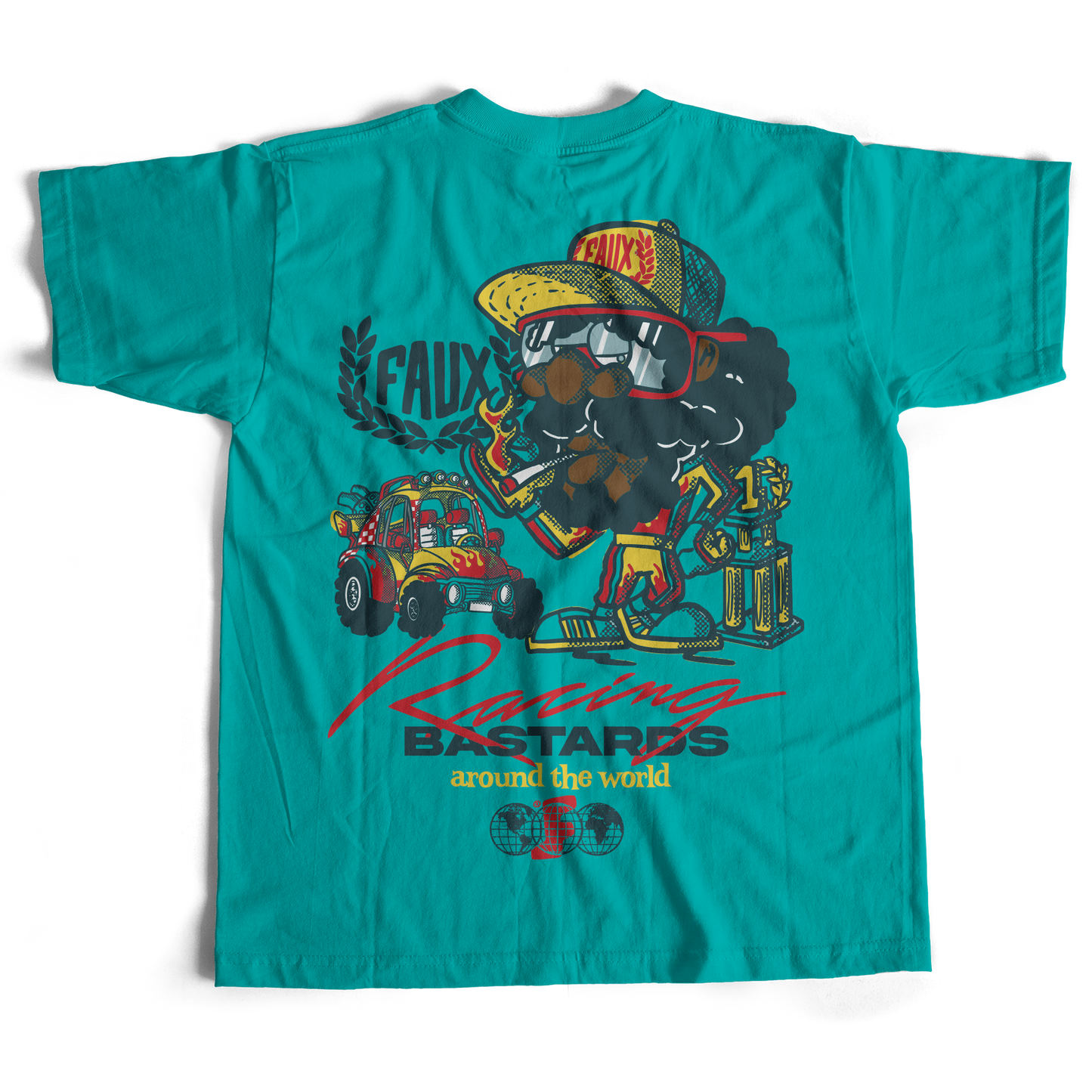 Racing Bastards Petrol T-Shirt